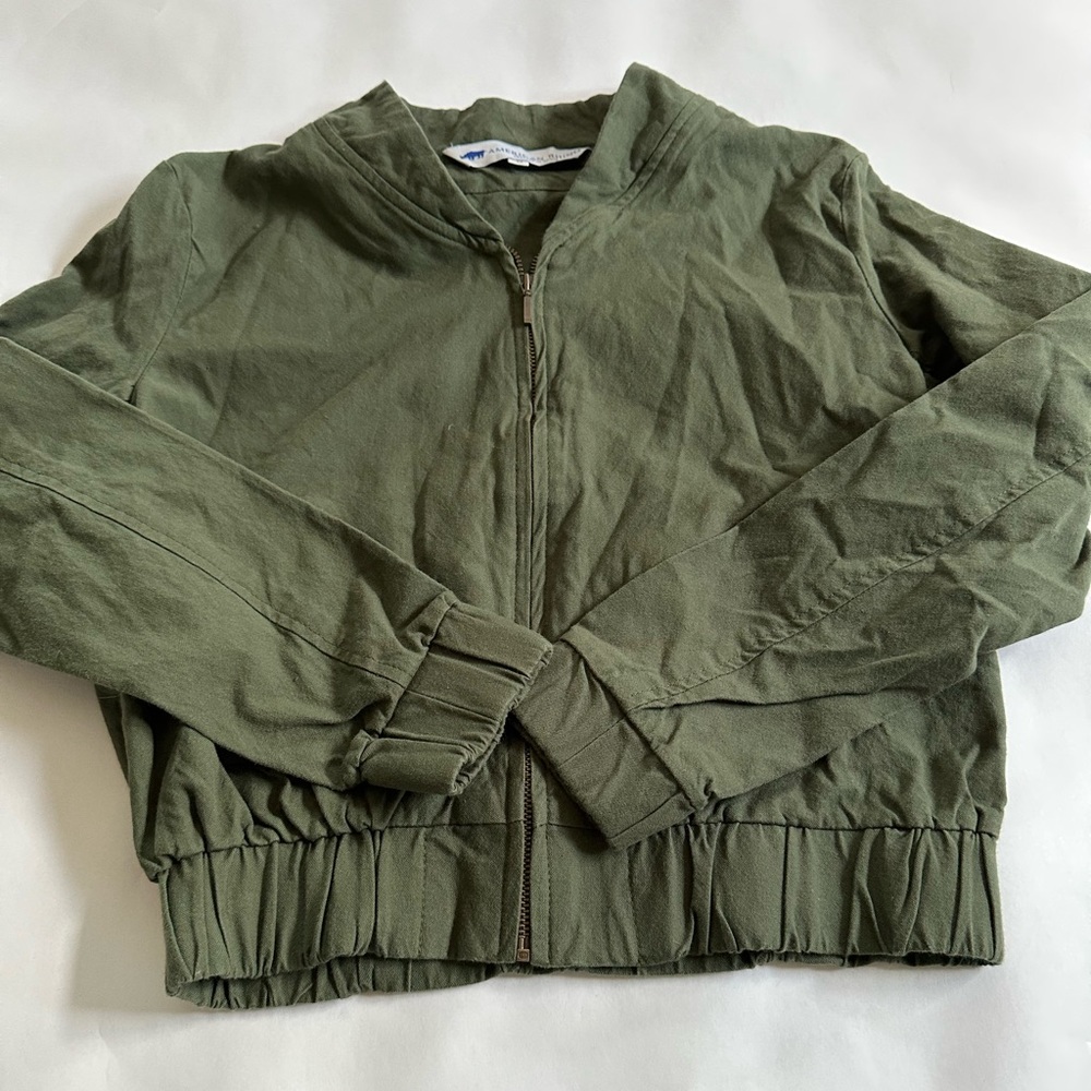 Olive Green American Rhino Bomber Jacket Size Medium